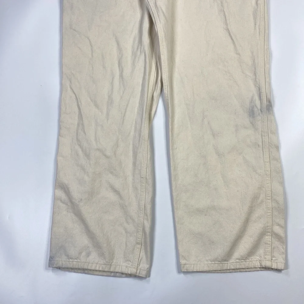 Vintage Big Smith White Cotton Carpenter Paint Pants 42x32